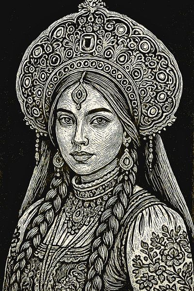 Frau mit kokoshnik von INGO