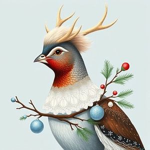 Ein luxuriöser Fasanenvogel in sanften Farben.