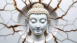 BUDDHA OF RESILIENCE - The Sacred Buddha with Golden Cracks of Enlightenment by INFERAURUM
