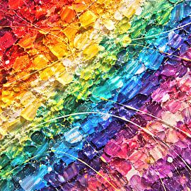 Abstract explosion of colour: rainbow by Claudia Gründler