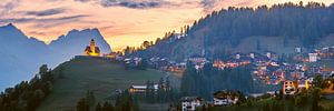 Panorama des Colle Santa Lucia, Dolomiten, Italien