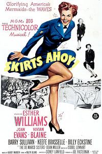 Affiche de film "Skirts Ahoy" avec Esther Williams sur Brian Morgan