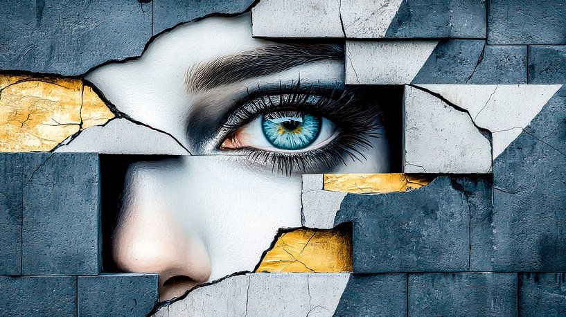 Der Blick hinter den Mauern – Verborgene Klarheit von Klaus Tesching - Art-AI