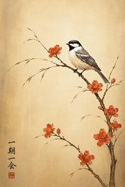 Oiseau zen sur une branche sur Salt Theory
