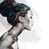 21. Silhouette, portrait, woman, Meta. by Alies werk