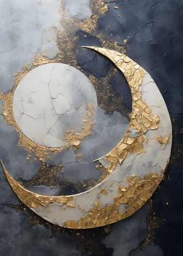 Moon Abstract Gold Decor
