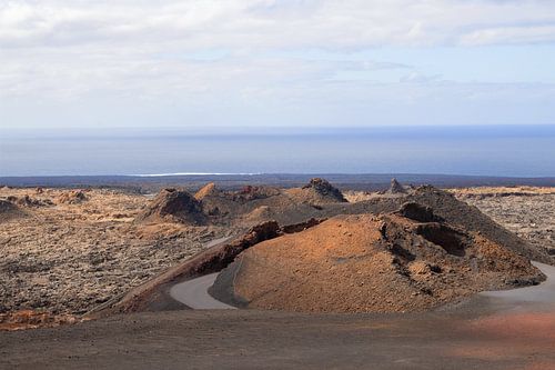 Timanfaya Maan landschap op Lanzarote, Spanje