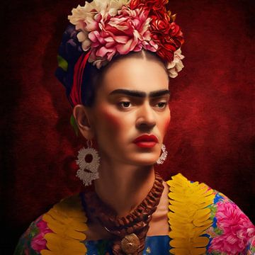 Painting of Frida by Marja van den Hurk