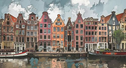 Amsterdam painting by Art Whims
