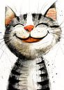 Drawing cat animal art 6 #cat by JBJart Justyna Jaszke thumbnail