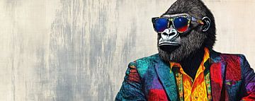 Gorilla Zonnebril | Kleurige Gorilla van OMG Art
