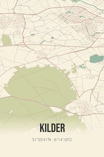 Vintage landkaart van Kilder (Gelderland)