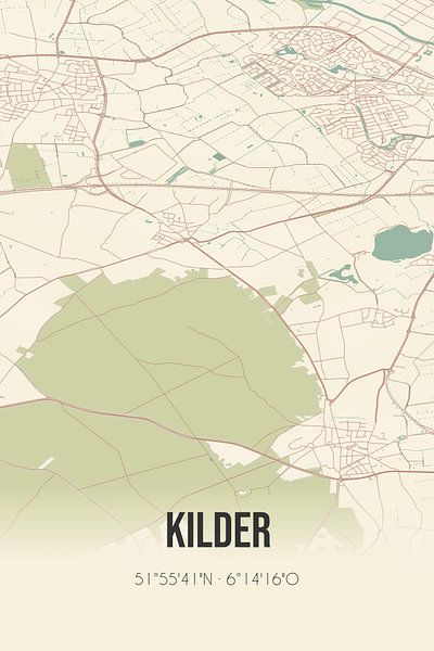 Vintage map of Kilder (Gelderland) by Prints of Place