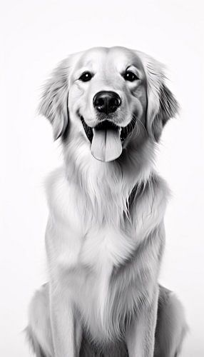 Golden Retriever - Minimalistische Kunstfoto