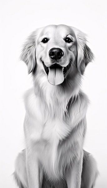 Golden Retriever - Minimalistische Kunstfoto by Surreal Media
