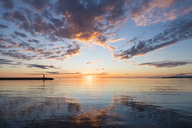 Sonnenuntergang an der spanischen Küste von Peter Haastrecht, van