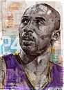 Kobe Bryant, L.A. Lakers pop art schilderij van Jos Hoppenbrouwers thumbnail