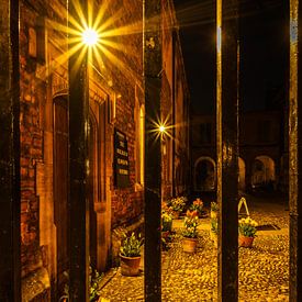 Cambridge (Angleterre) Peterhouse de nuit sur Stefania van Lieshout