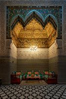 Striking interior of Riad Almakan in Fez