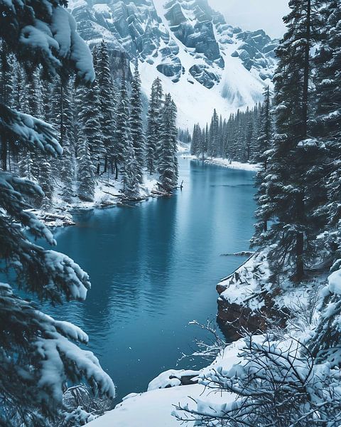 Winterzauber am See von fernlichtsicht
