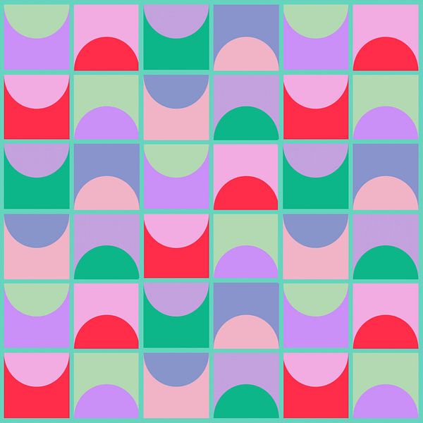 Moderne abstractie uit het midden van de eeuw van Mad Dog Art