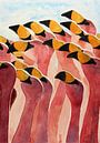 Groep flamingo's van Natalie Bruns thumbnail