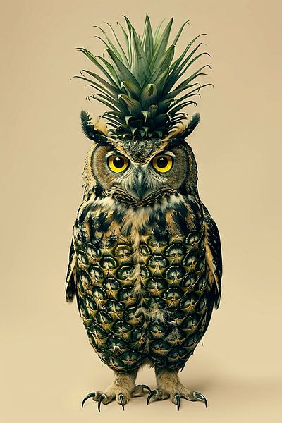 Hibou ananas par Poster Art Shop