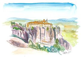 Meteora Cloister on Rock in Greece by Markus Bleichner