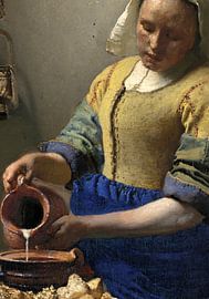The Milkmaid, Johannes Vermeer (crop) by Details of the Masters