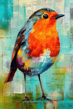 Vogel van Abstract Schilderij