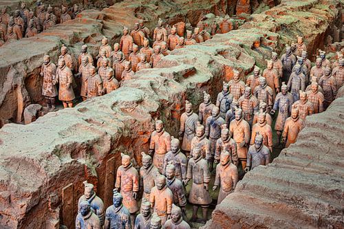 Het wereldberoemde Terracotta leger in Xi'An, China