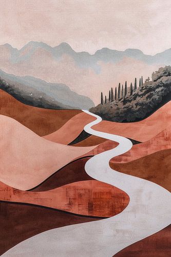 Kronkelende Weg door het Heuvellandschap