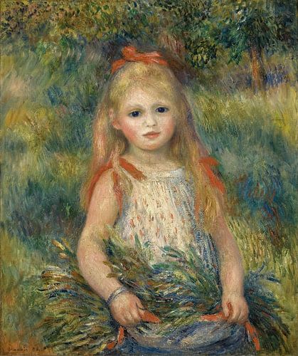 Meisje met bloemen, Pierre-Auguste Renoir