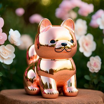 Shiba Bearbrick in de tuin van DNH Expressions