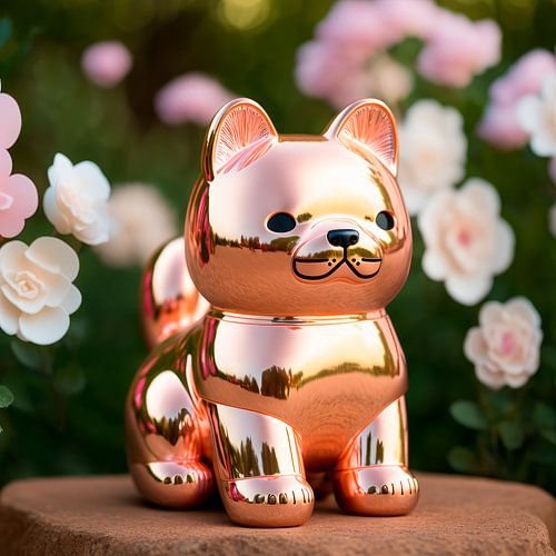 Shiba Bearbrick in de tuin