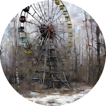 Winterse Stilte: Het Verlaten Reuzenrad van Pripyat van Retrotimes