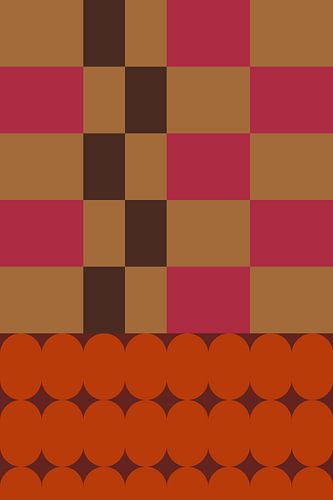 Retro kunst uit de jaren 70. Abstract geometrisch patroon nr. 10