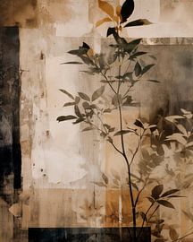 Collage Wabi-sabi in Erdtönen von Studio Allee