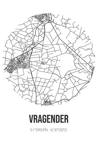 Vragender (Gelderland) | Landkaart | Zwart-wit