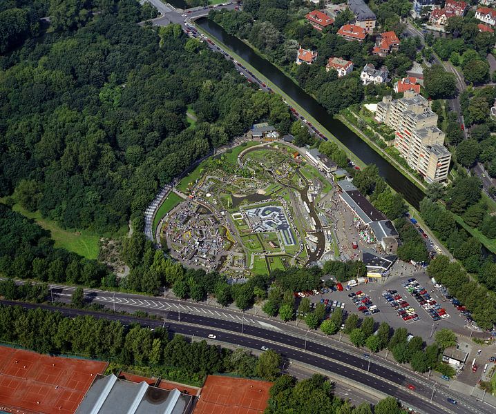 1988: Historische Luftaufnahme des Madurodamms, Den Haag von Frans Rombout