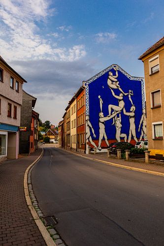 Sur la route au centre de Schmalkalden