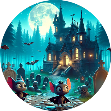 Nachtelijke Halloween spooktocht in het vleermuisbos van artefacti