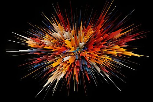 Une explosion symétrique de lumière et de couleurs