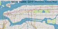 New York City, Manhattan Subway Map by MAPOM Geoatlas thumbnail