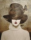 woman in Ton Sur Ton - Abstract portret 15 van TW living thumbnail