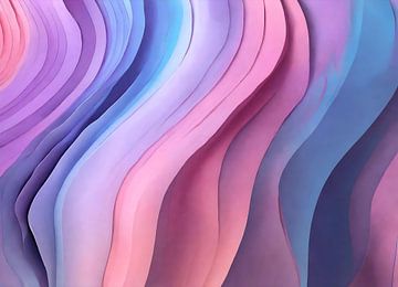 Pop of Colour - Pastel wavy gradation 2 by Dreamy Faces