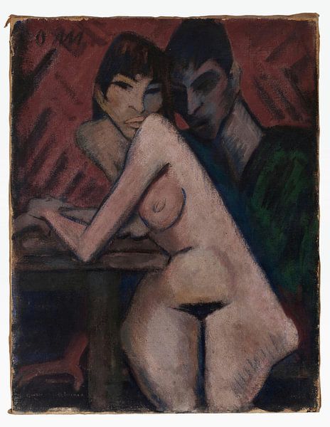 Paar bei Tisch (Doppelporträt mit Maschka Mueller), Otto Mueller - 1924 - 1925 von Atelier Liesjes