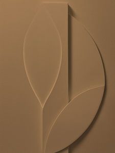 Minimalistische 3D-Kunst - Karamell