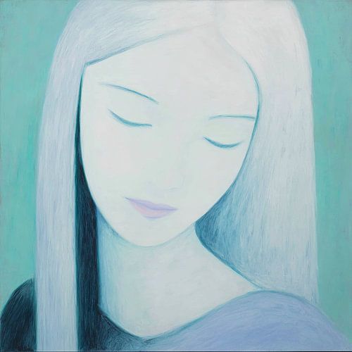 Vrouw portret | Vrouw Stilte van ARTEO Schilderijen