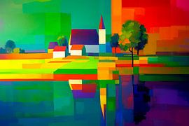 Dorp aan de rivier van Harry Hadders Design